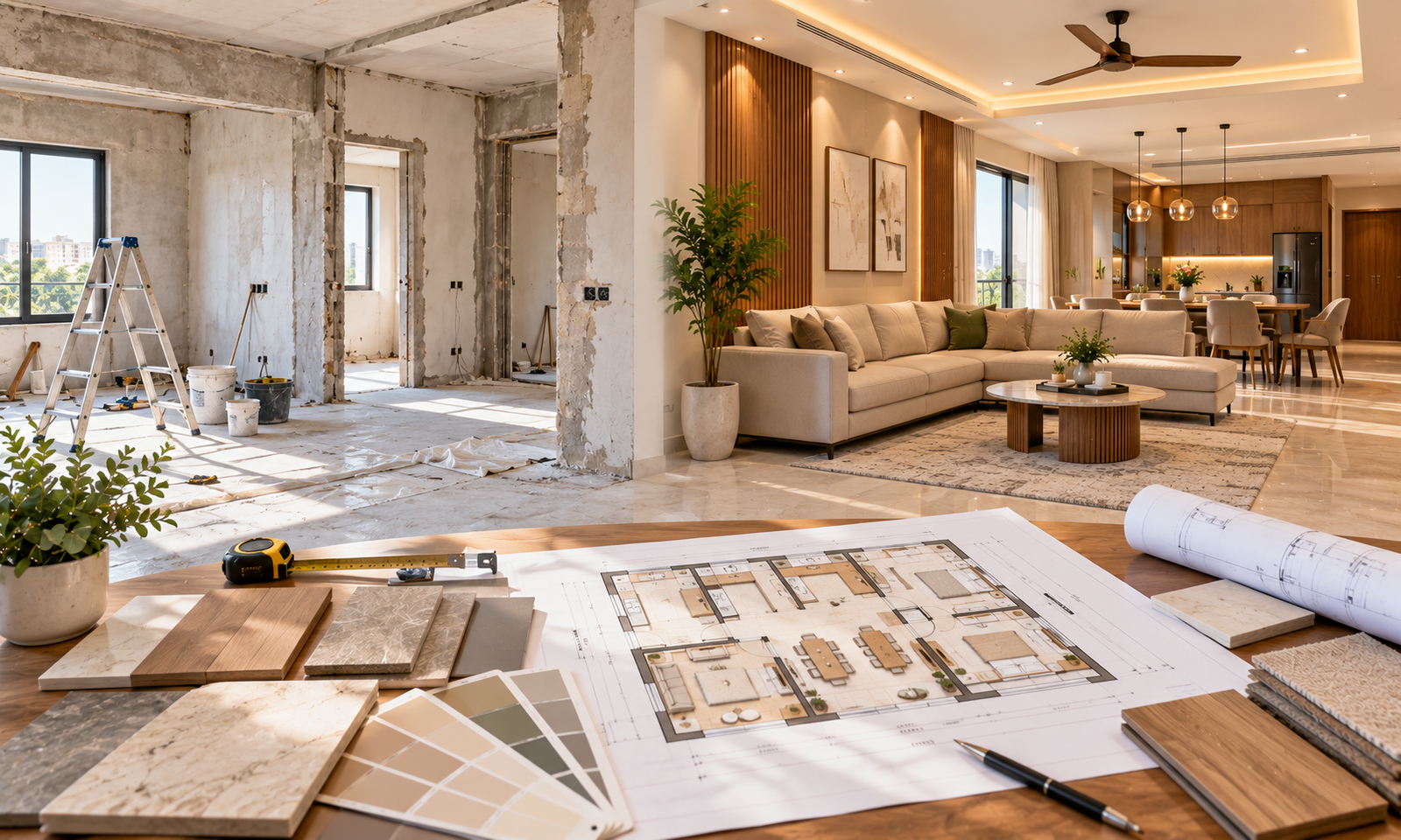 Room renovation and modern living space